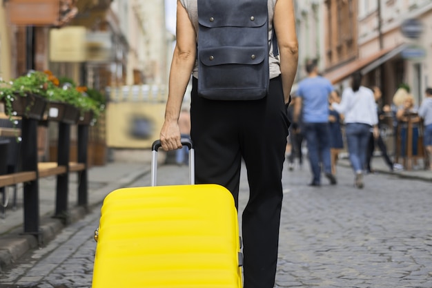 手荷物旅行観光の概念