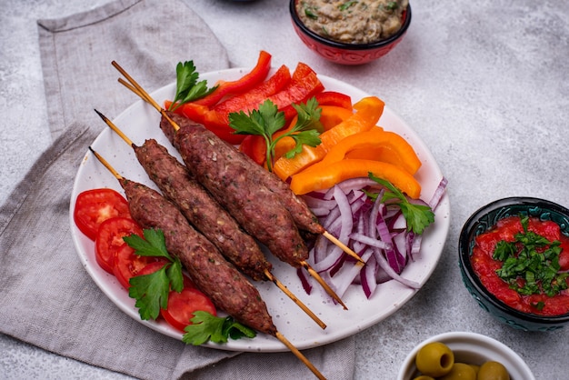 Lula kebab traditioneel Turks of Kaukasisch gerecht