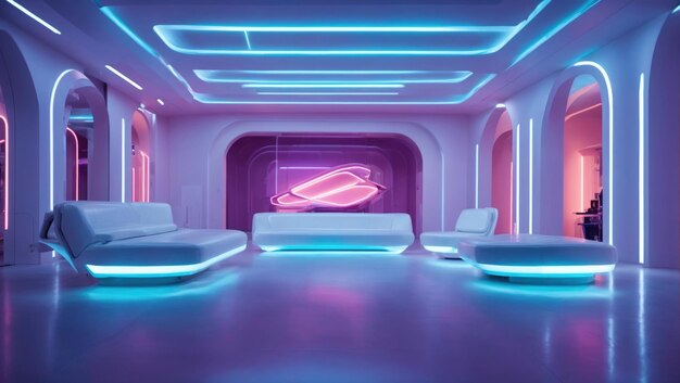 Photo luminescent dreams the futuristic neon chamber