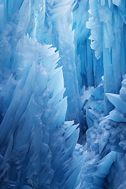 光の青い水晶の氷 氷の質感 北極の凍り 雪 氷 霧 予兆 散らばった光