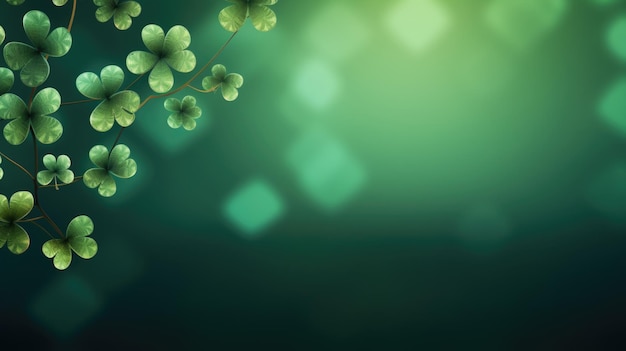 Luminous Clover Leaves Abstract