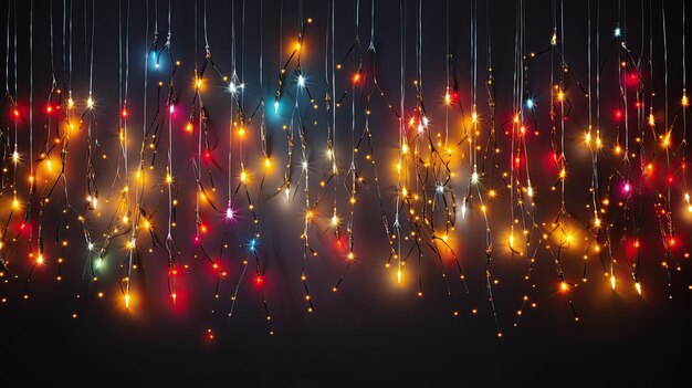 Photo luminous garland of the new year