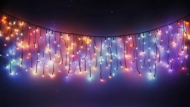 Photo luminous garland of the new year