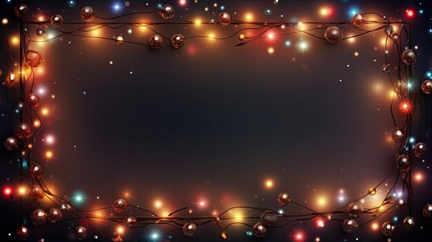 Photo luminous garland of the new year