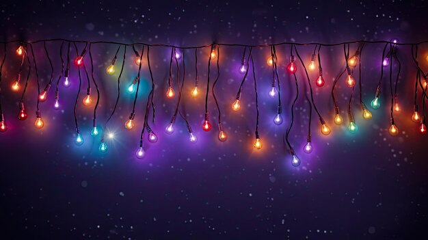 Photo luminous garland of the new year