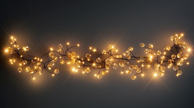 Photo luminous garland of the new year