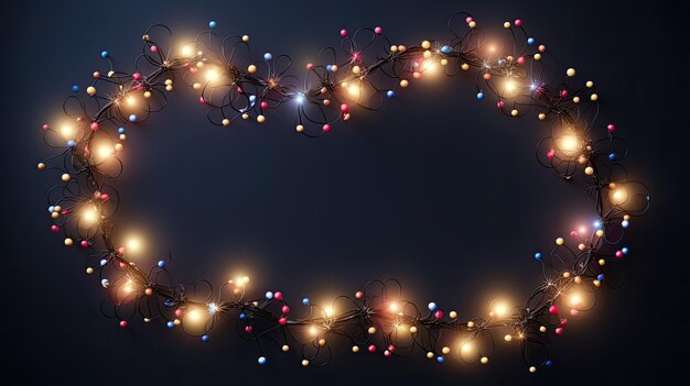 Photo luminous garland of the new year