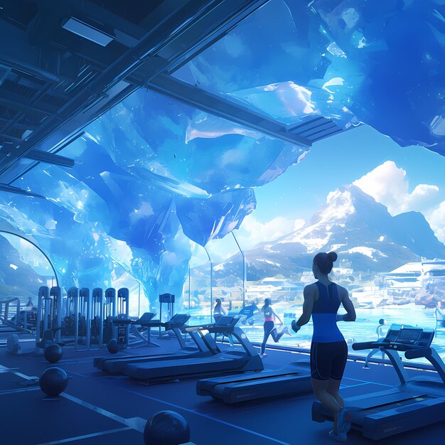 Photo luminous lagoon fitness escape