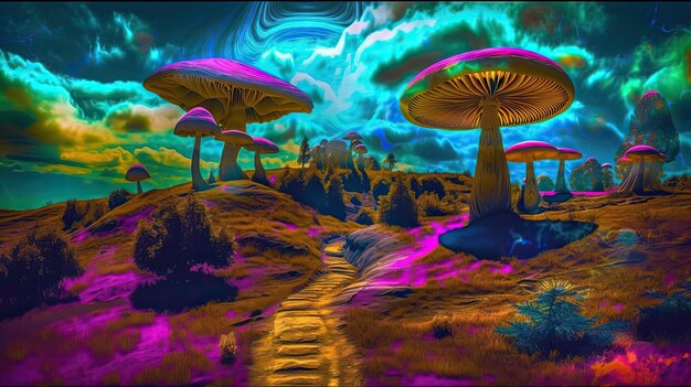 Luminous Shroomland A Dazzling Ecosystem