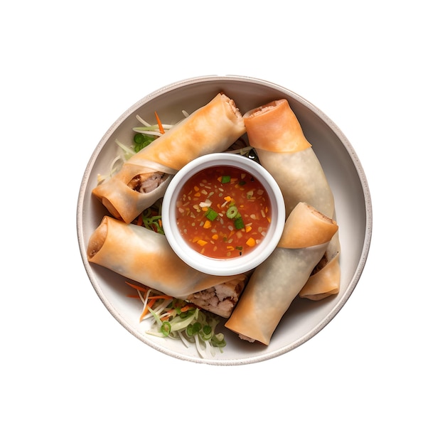 Lumpia a Indonesian and Philippines traditional spring roll