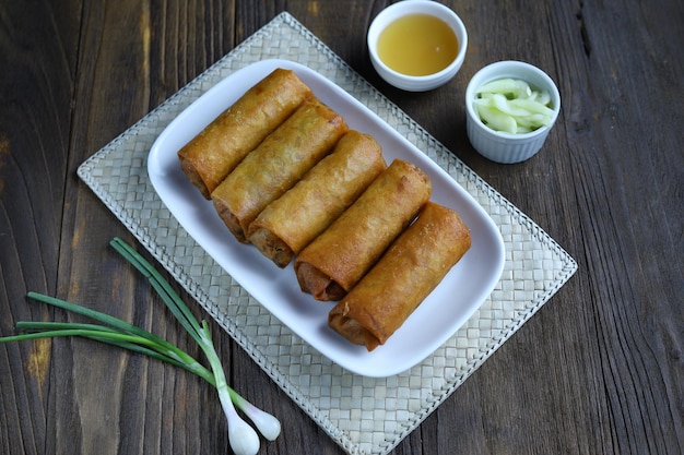 Lumpia or lunpia is special culinary from Semarang Indonesia