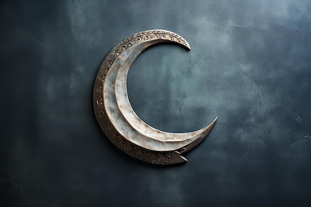 Lunar crescent symbol for the moon god Sin illustration photo