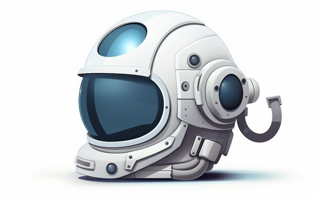 Photo lunar explorer helmet in 3d cartoon style