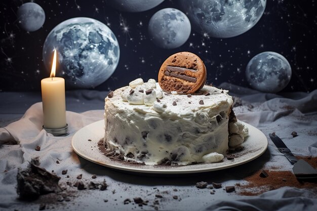 Lunar Landing Birthday Cake