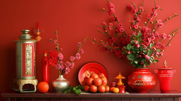 chinese new year altar offerings
