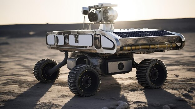 Foto lunar rover reinigingssysteem voor zonnepanelen