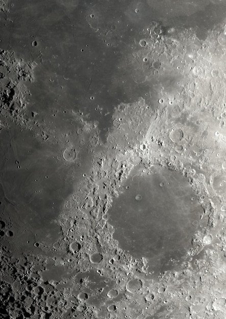 Photo lunar surface detail on transparent background maps from nasa