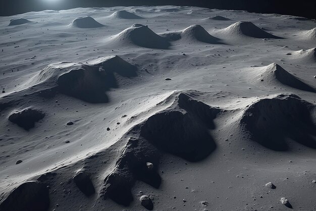 Lunar surface landscape 3D background