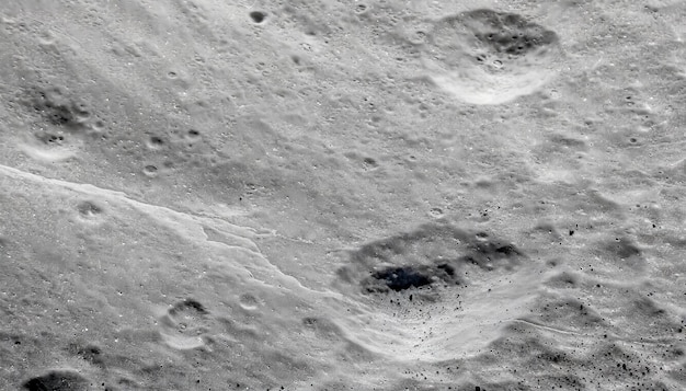 Photo lunar surface moons craters and lunar landscape