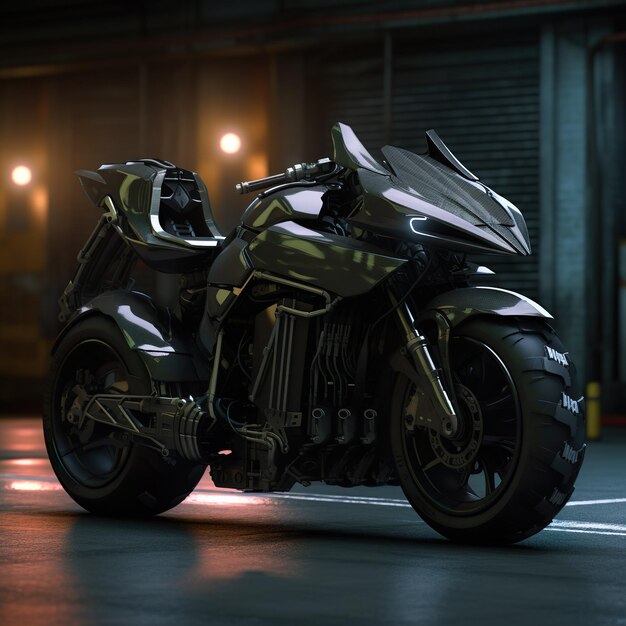 _lunate Batman 2d in the bike in the style of realistic hyperdetailed rendering vary tracing AI