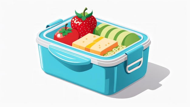 Lunchbox geïsoleerd op witte achtergrond