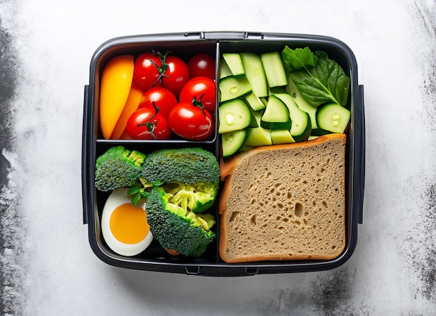 Lunchbox met school achtergrond