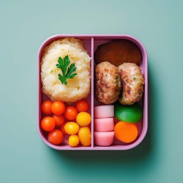 Lunchboxes with healthy food