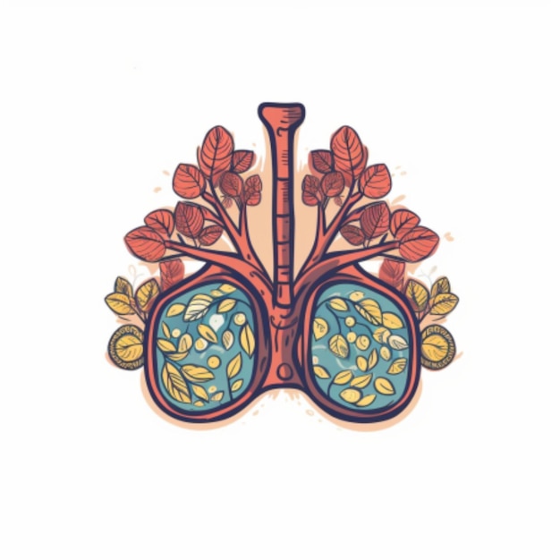 Lung cartoon logo 4