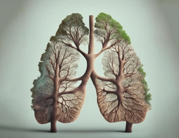 Lung from tree AI generated