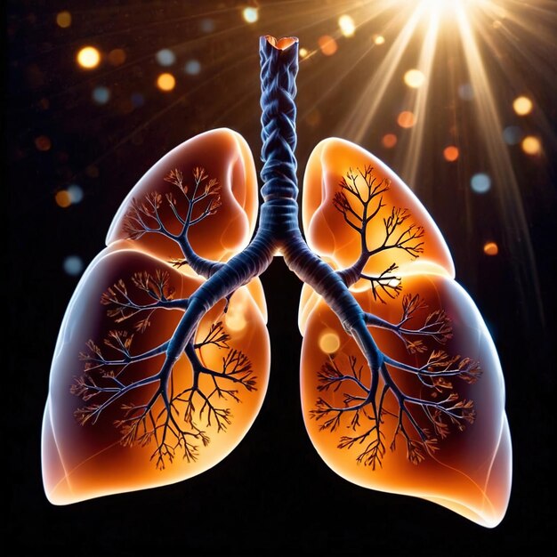 Photo lungs human body part for breathing and oxygenation