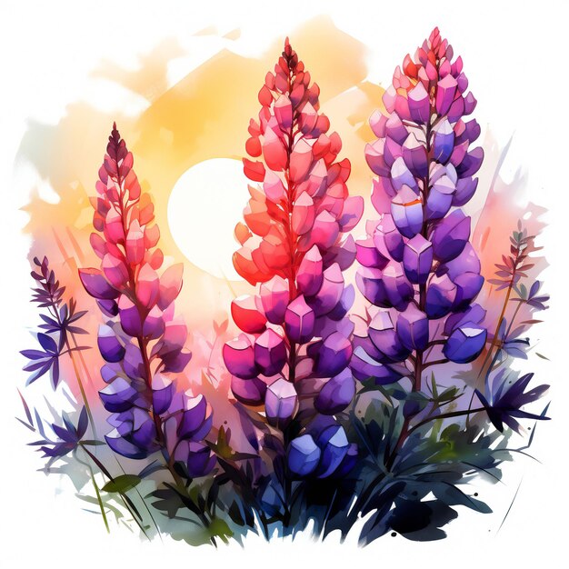 Lupine Flowers Clipart