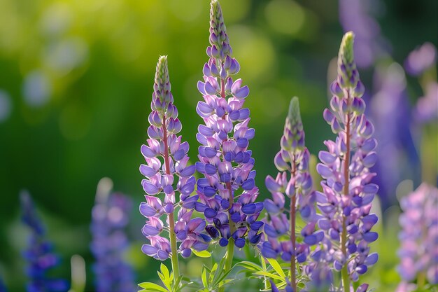 Photo lupines in bloom captured with fujifilm