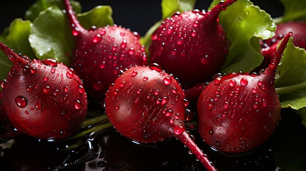 Luscious Beetroot with Dew Drops