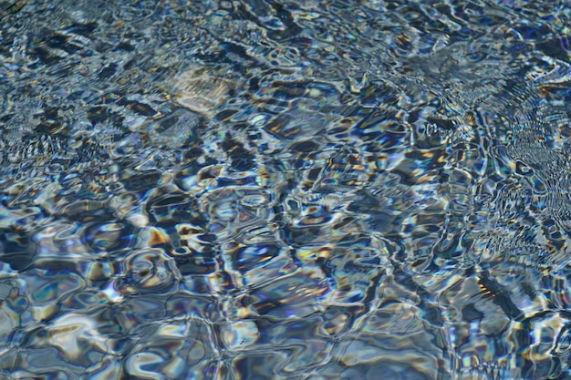 Luscious blue glitter water surface