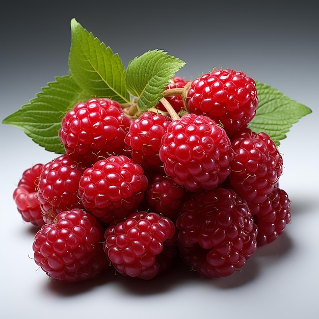 Luscious Botanical Realistic Raspberry Fruit