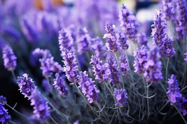 Luscious lavender capturing the beauty of blooming branches in a mesmerizing photo