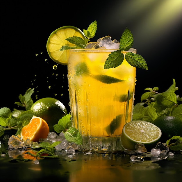 Luscious Mango Mojito in a Tropical Paradise