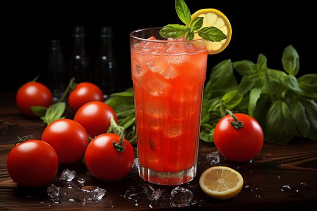 Luscious Tomato Refresher Tomato juice picture photography