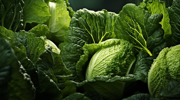 Lush Cabbage and Savoy in Organic Abundance