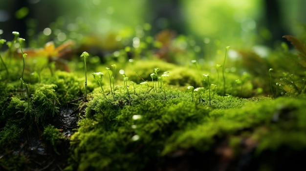 Lush Forest Moss CloseUp