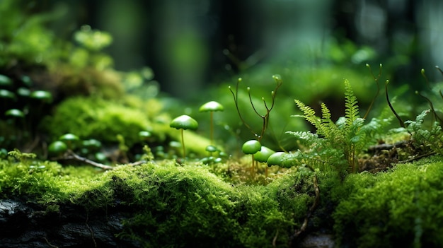 Lush Forest Moss CloseUp