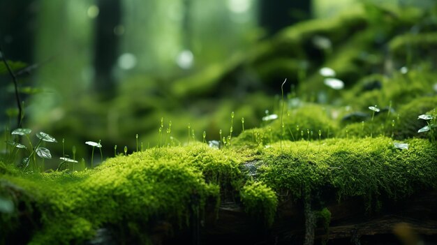 Lush Forest Moss CloseUp