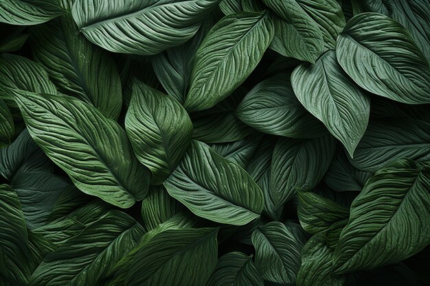 Photo lush green leaf texture