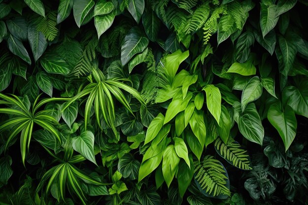 Lush green plants in vivid highquality print