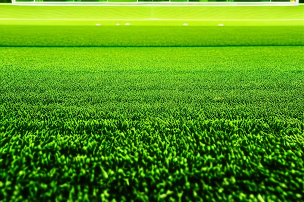 Photo a lush green soccer field