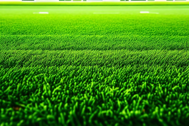 a lush green soccer field