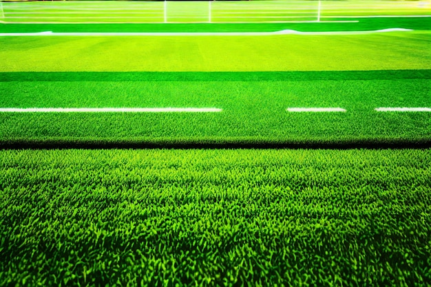 a lush green soccer field