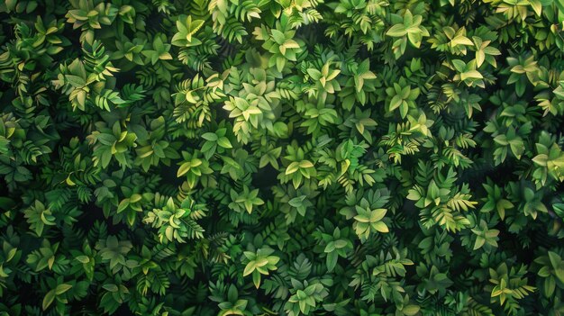 Lush greenery from an aerial view