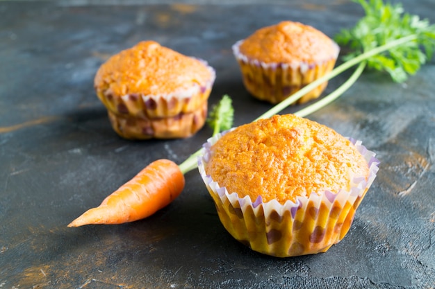 Lush homemade carrot cupcakes.