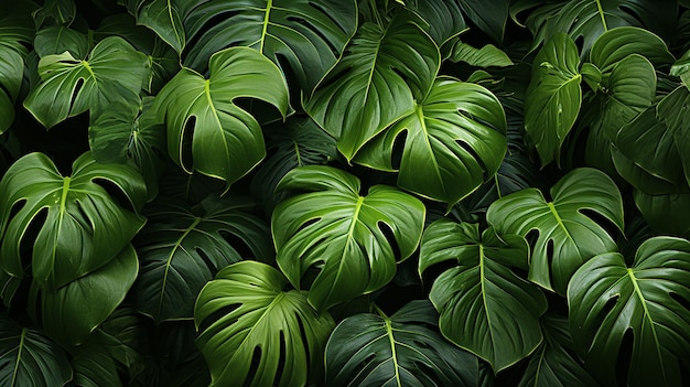 Lush Monstera Leaf Patterns